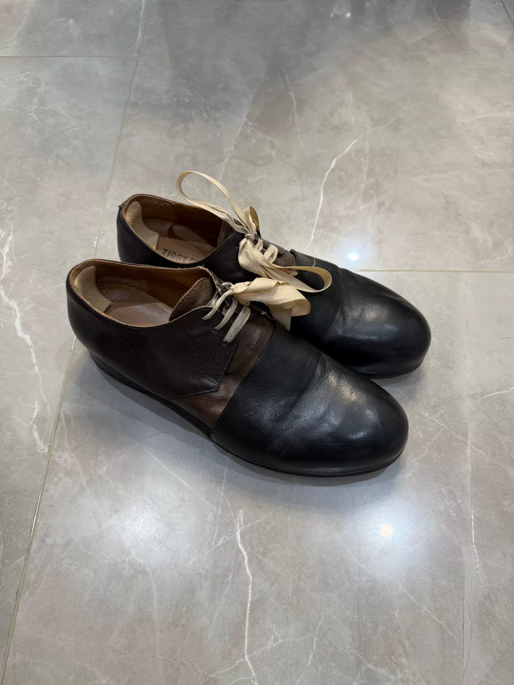 Ziggy Chen Two-Tone Leather Derby Shoes