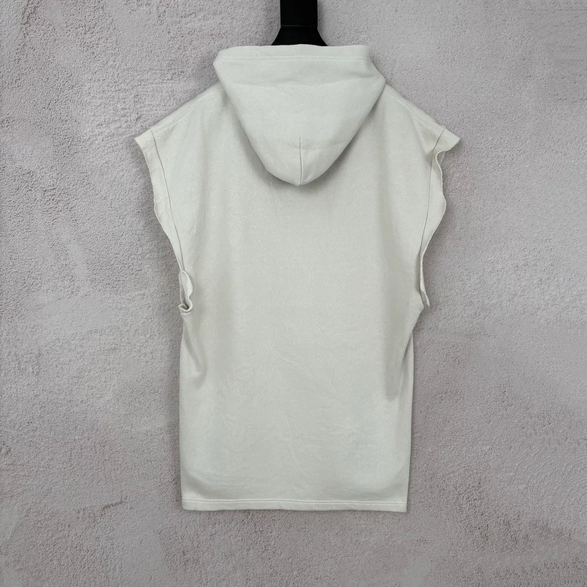 Balenciaga Pleated Sleeveless Vest Hoodie Boomerang Embroidered Short Sleeve Hoodie
