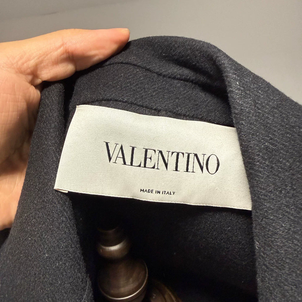 Valentino V-Neck Wool Coat