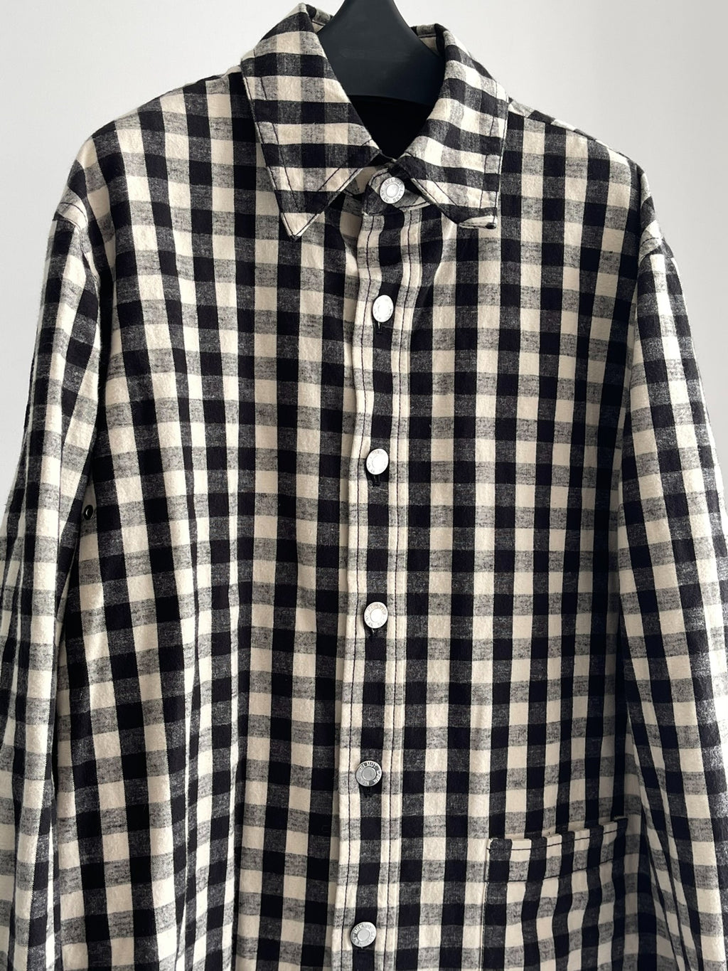 Helmut Lang Cotton Plaid Cotton Shirt Jacket Coat
