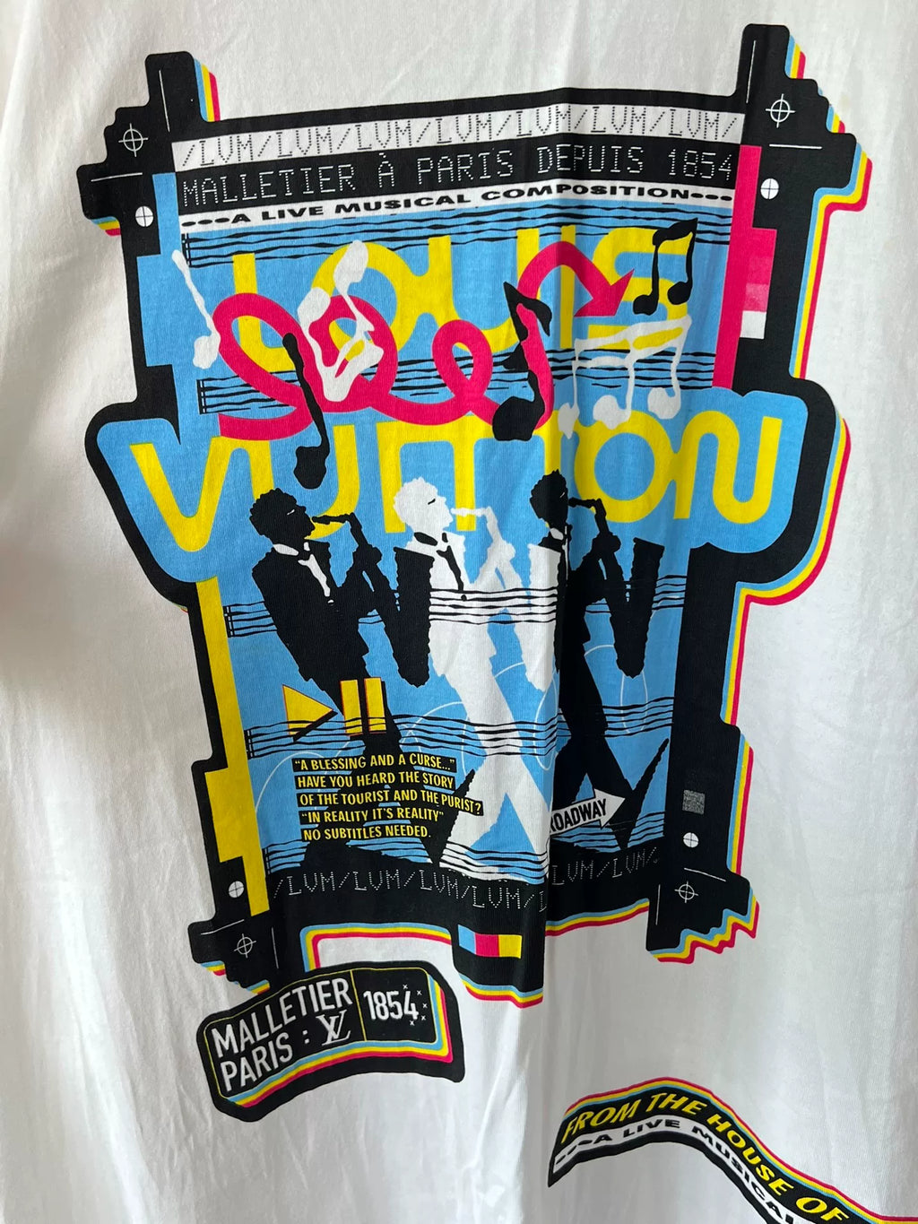 Louis Vuitton Jazz Band Print Short-Sleeve T-Shirt