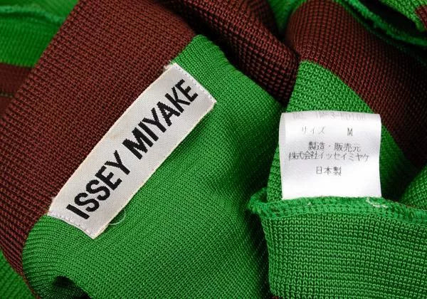 Issey Miyake Vintage Green Striped Top