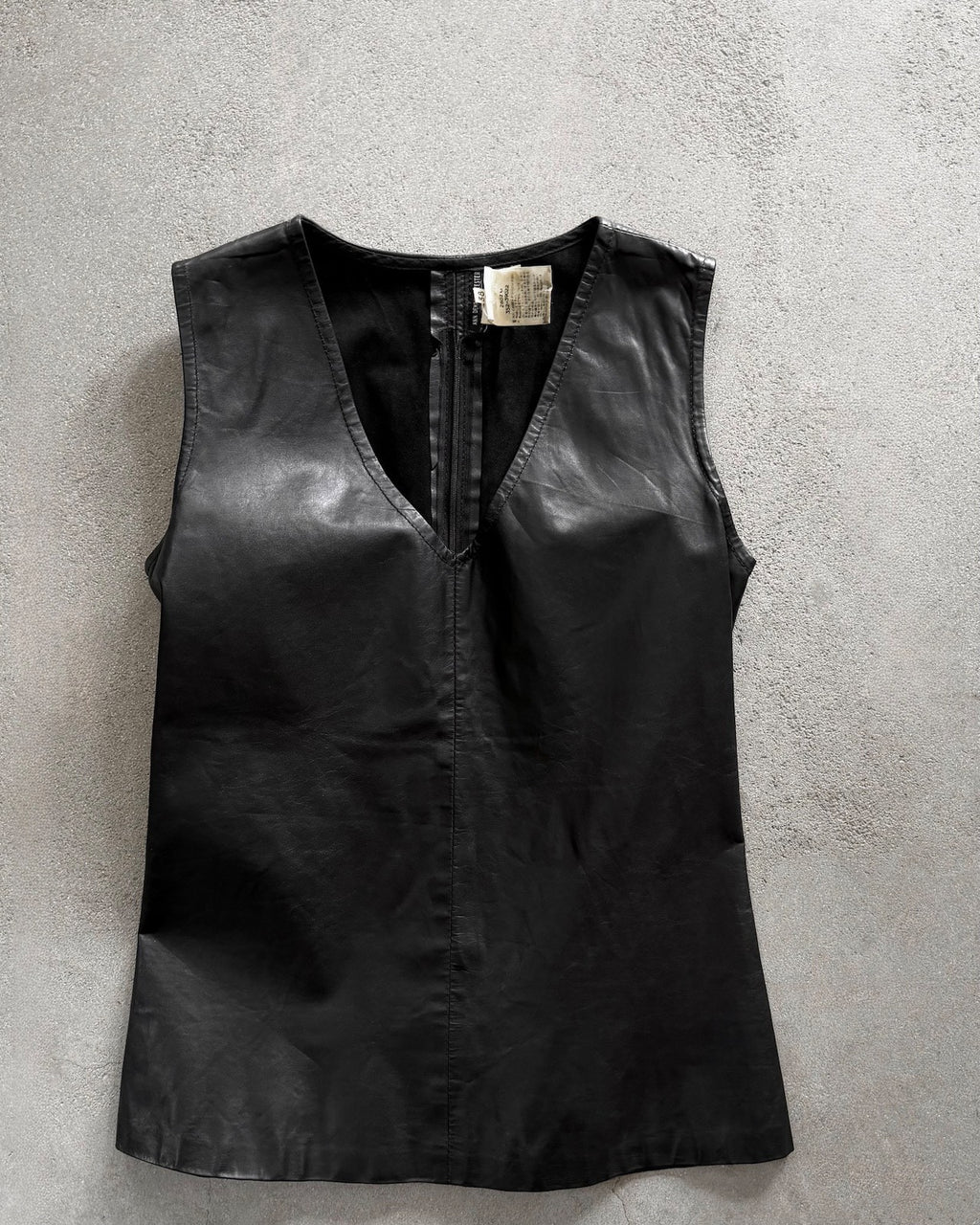 Ann Demeulemeester AW00 Lambskin V-Neck Sleeveless Top