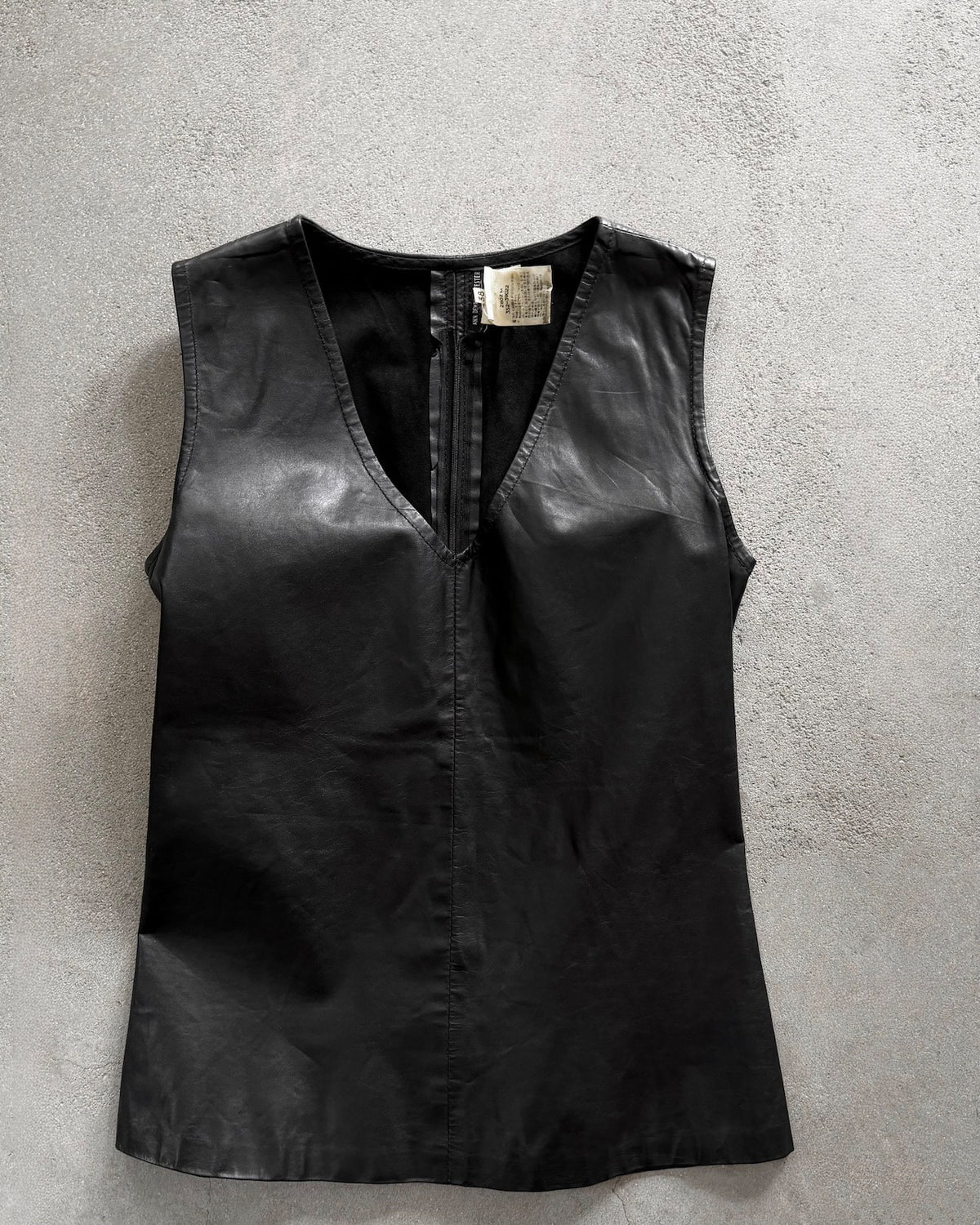 Ann Demeulemeester AW00 Lambskin V-Neck Sleeveless Top