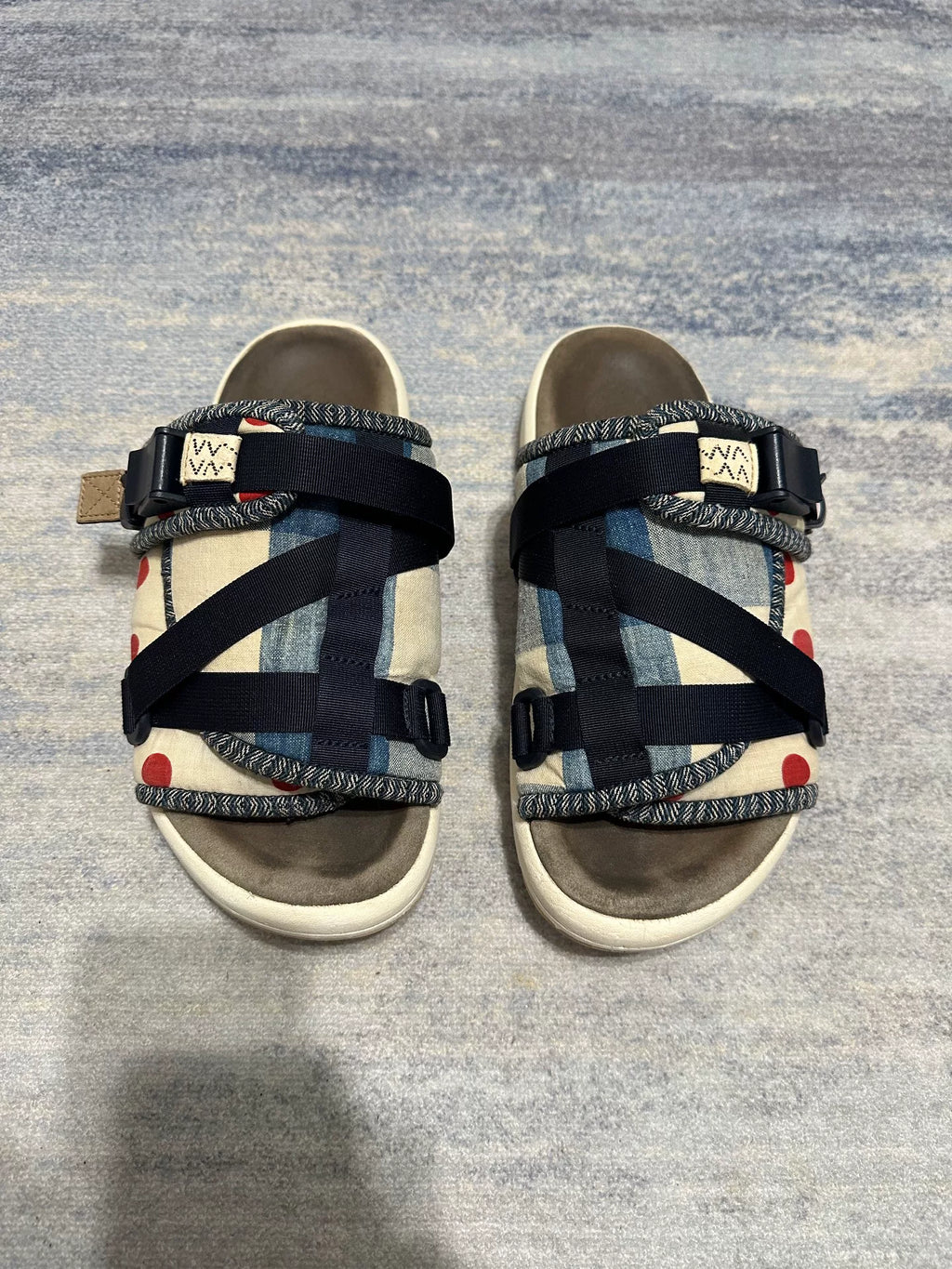 Visvim 19SS SS Christo Collage Fil Polka Dot Slides