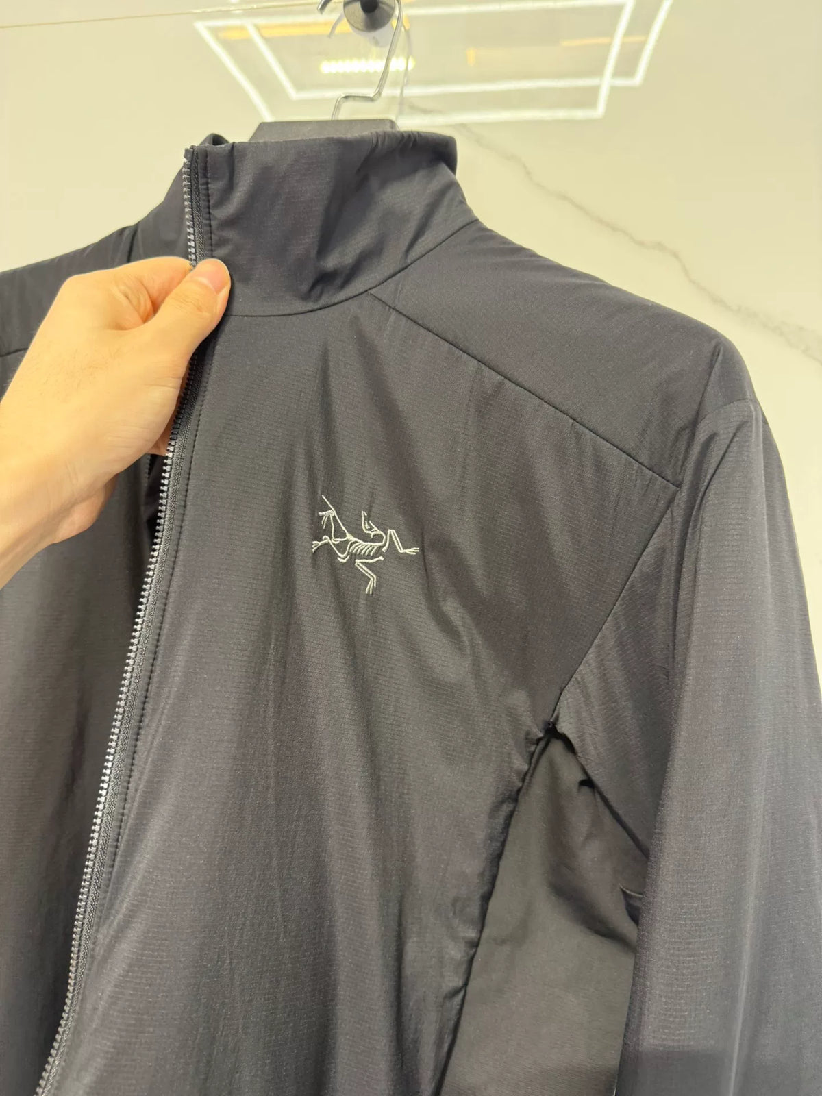 Arc'teryx Black Stand-Collar Cotton Jacket