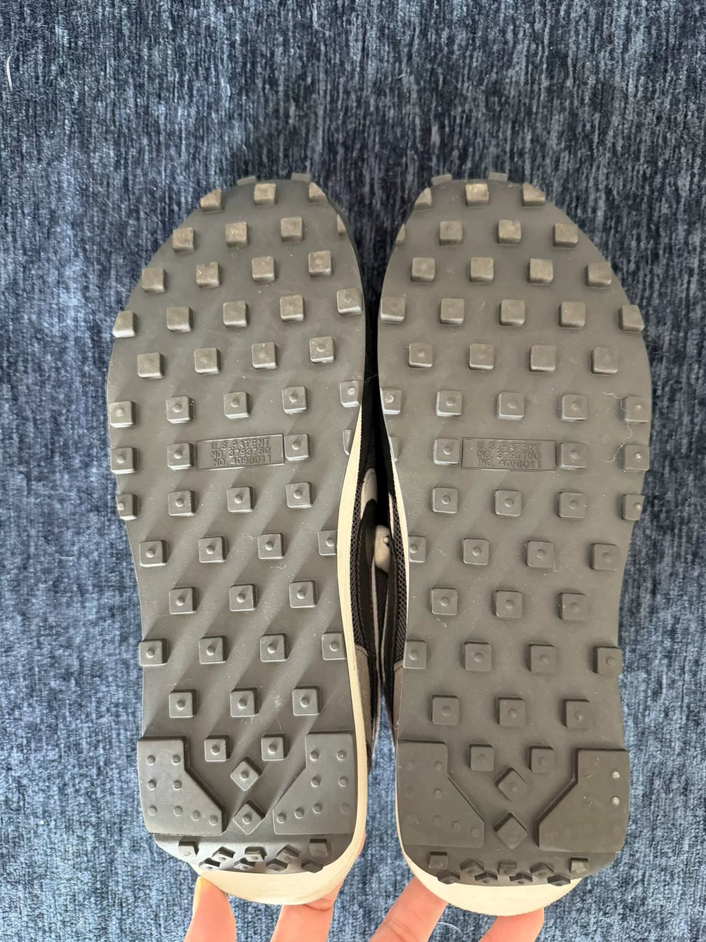sacai × Nike LDV Waffle Black White Deconstructed Sneakers