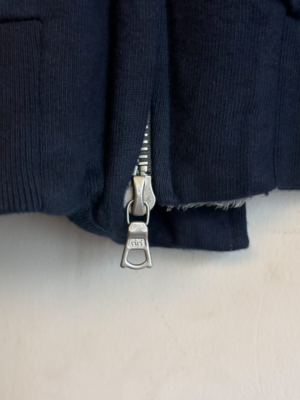 Dries Van Noten | Blue Velvet Diagonal Zipper Jacket