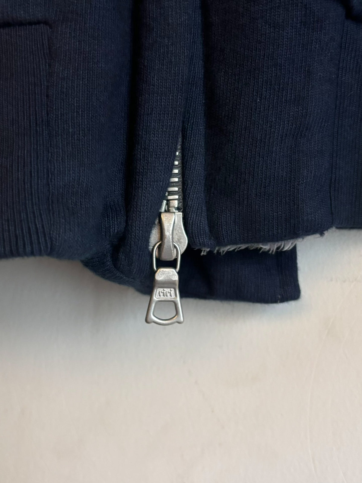 Dries Van Noten | Blue Velvet Diagonal Zipper Jacket