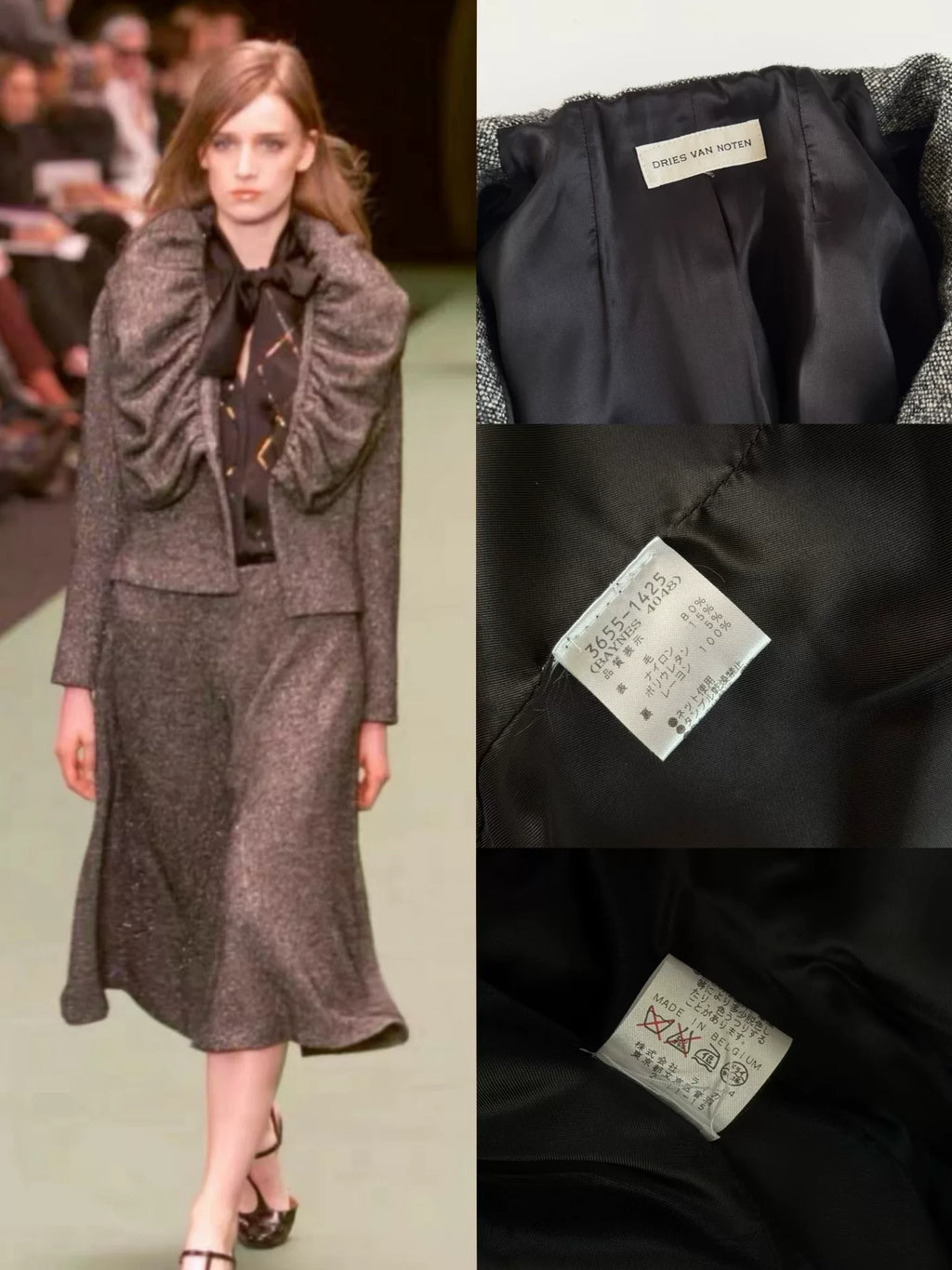 Dries Van Noten top Autumn/Winter 2000 runway piece with a three-dimensional bubble collar jacket