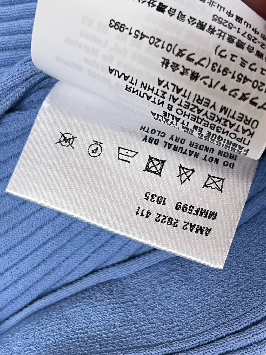Miu Miu Knit Blue Cropped Cardigan