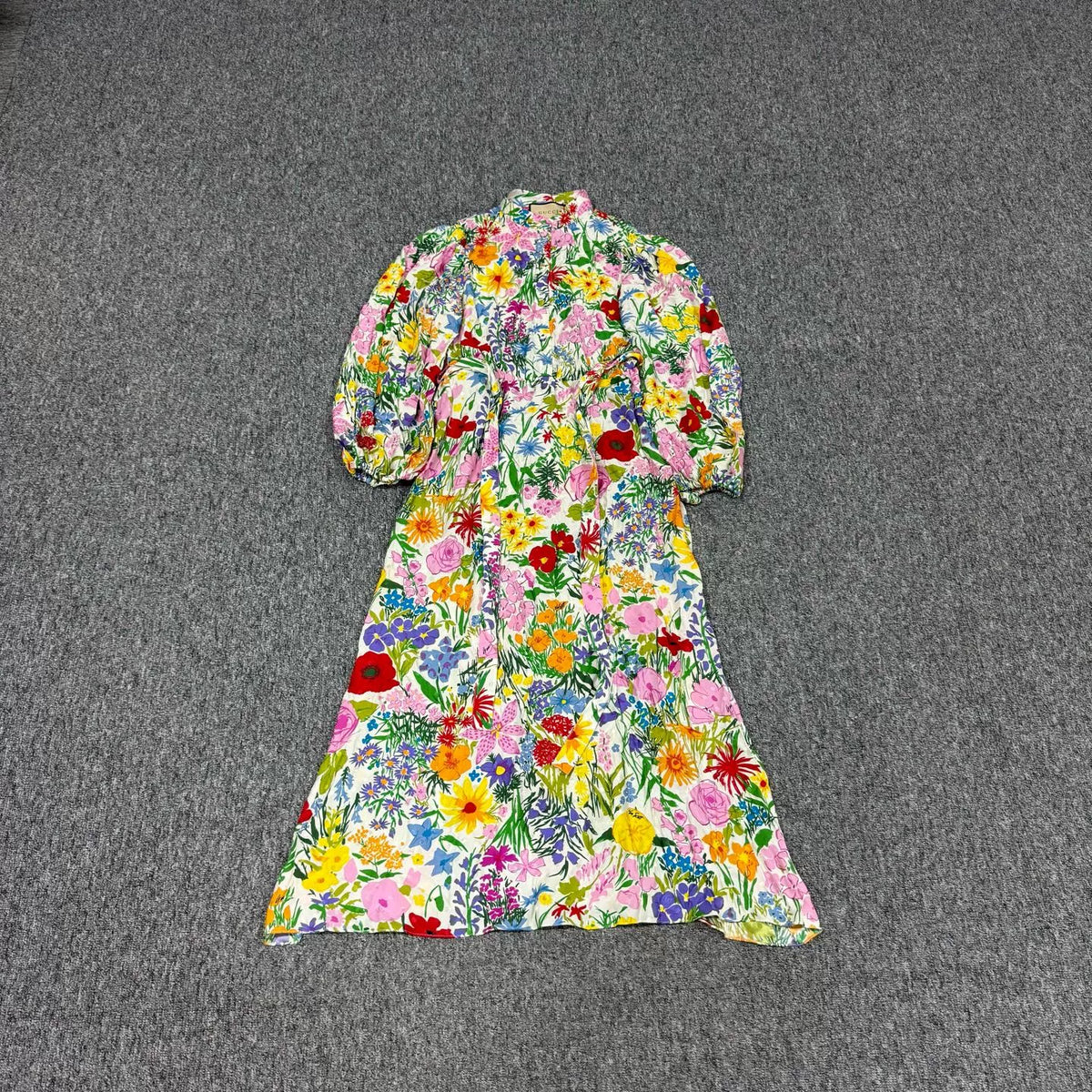 Gucci Long Sleeve Floral Dress