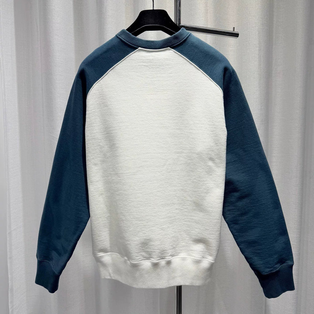 Dior Kenny Scharf Embroidered Letter Combed Cotton Colorblock Hooded Sweater