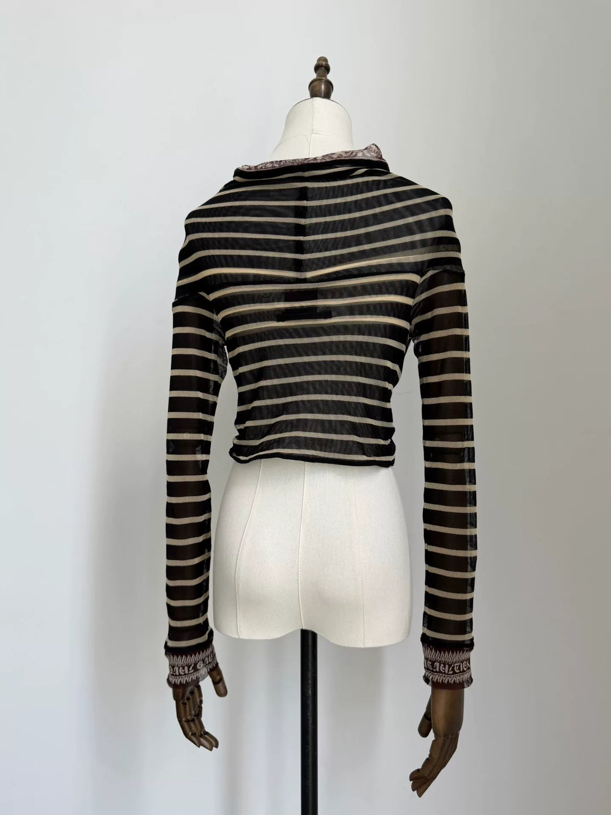 Jean Paul Gaultier Vintage Mesh Striped Top