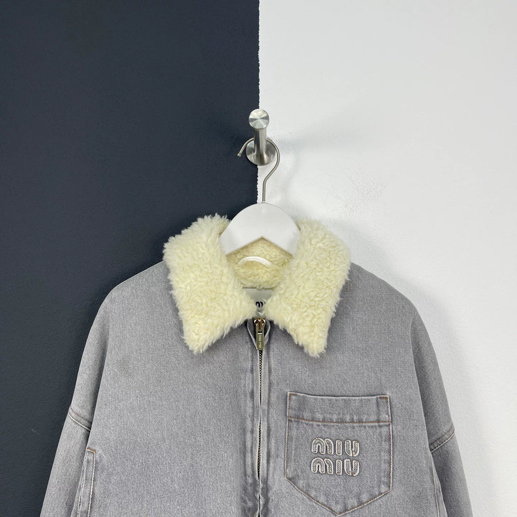 Miu Miu shearling denim jacket