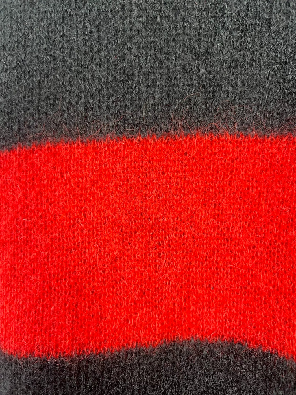 Saint Laurent Slp13fw Black Red Striped Wool Knit Sweater Cardigan