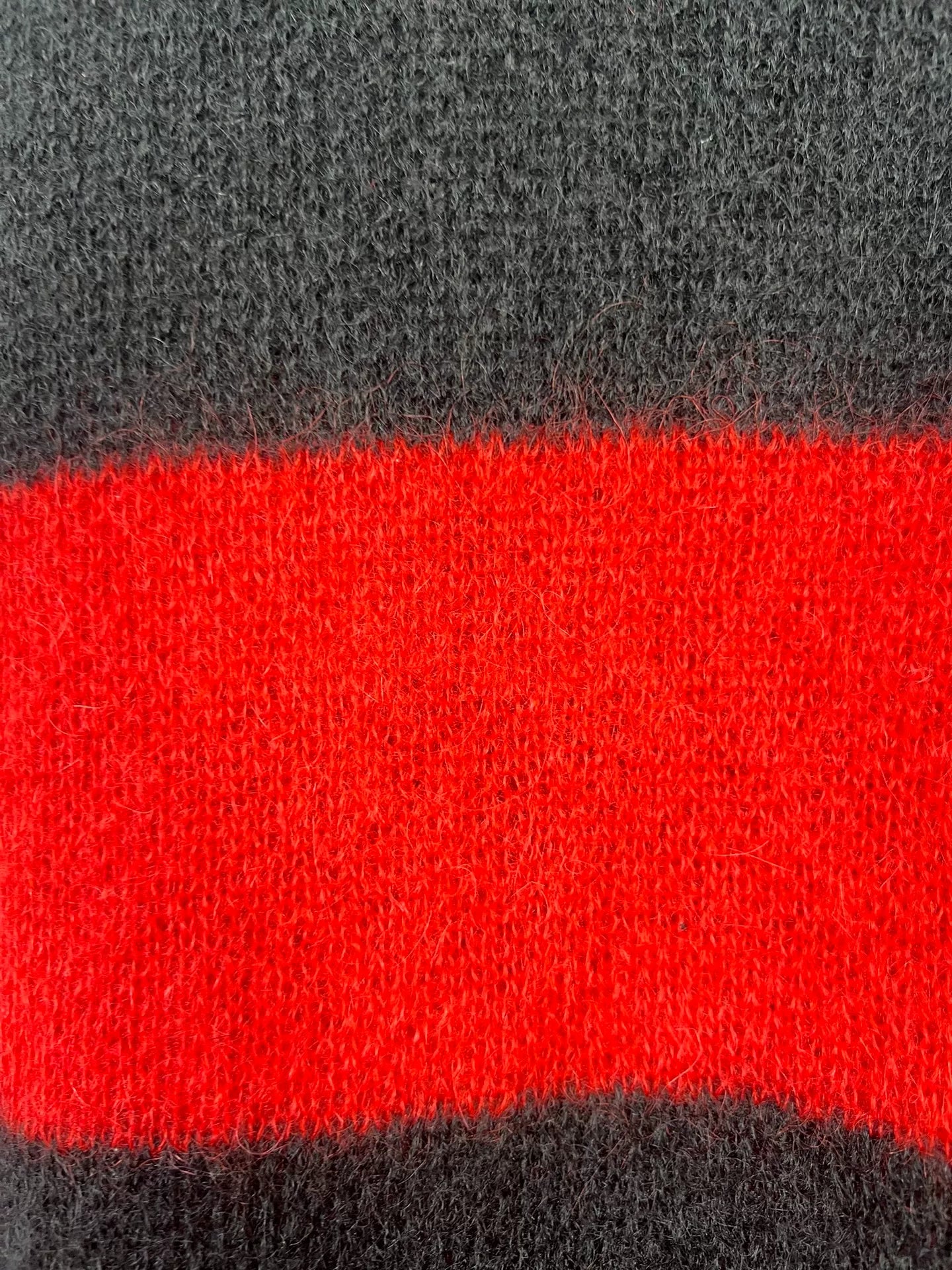 Saint Laurent Slp13fw Black Red Striped Wool Knit Sweater Cardigan