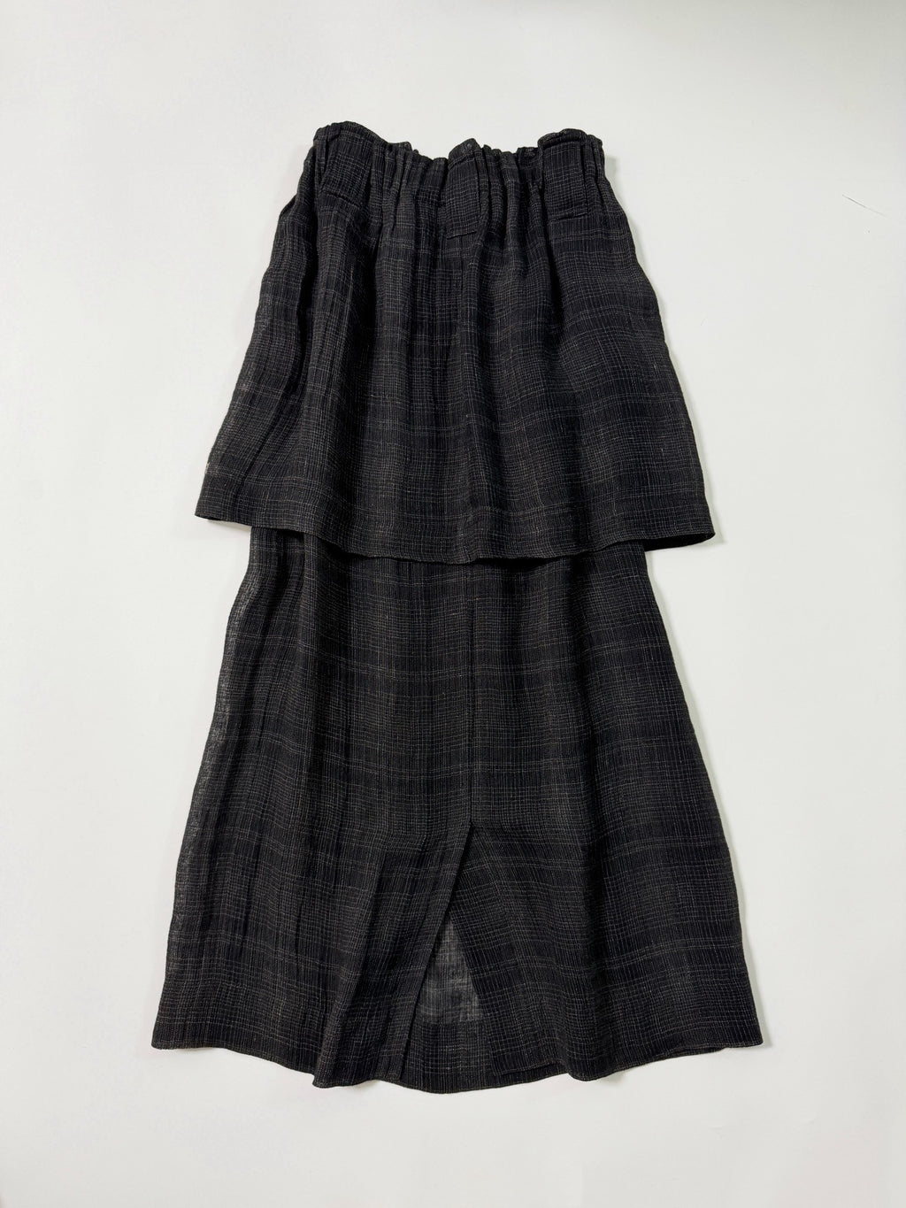 Issey Miyake Double-Layer Pure Linen Skirt - Devines