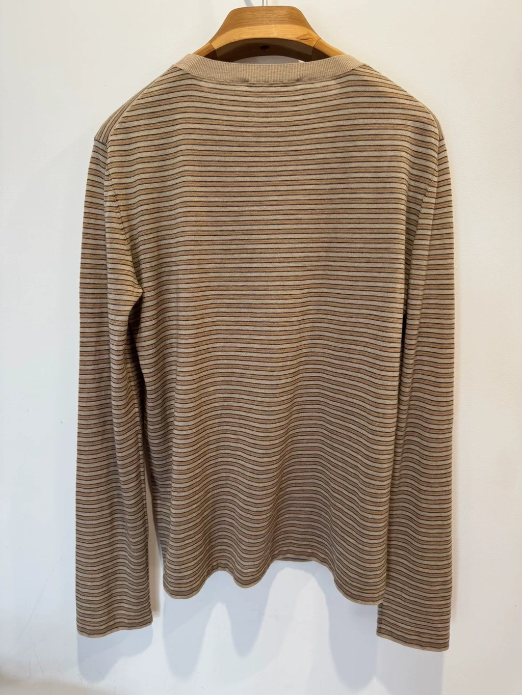 The Row Cashmere Striped Long Sleeve Top