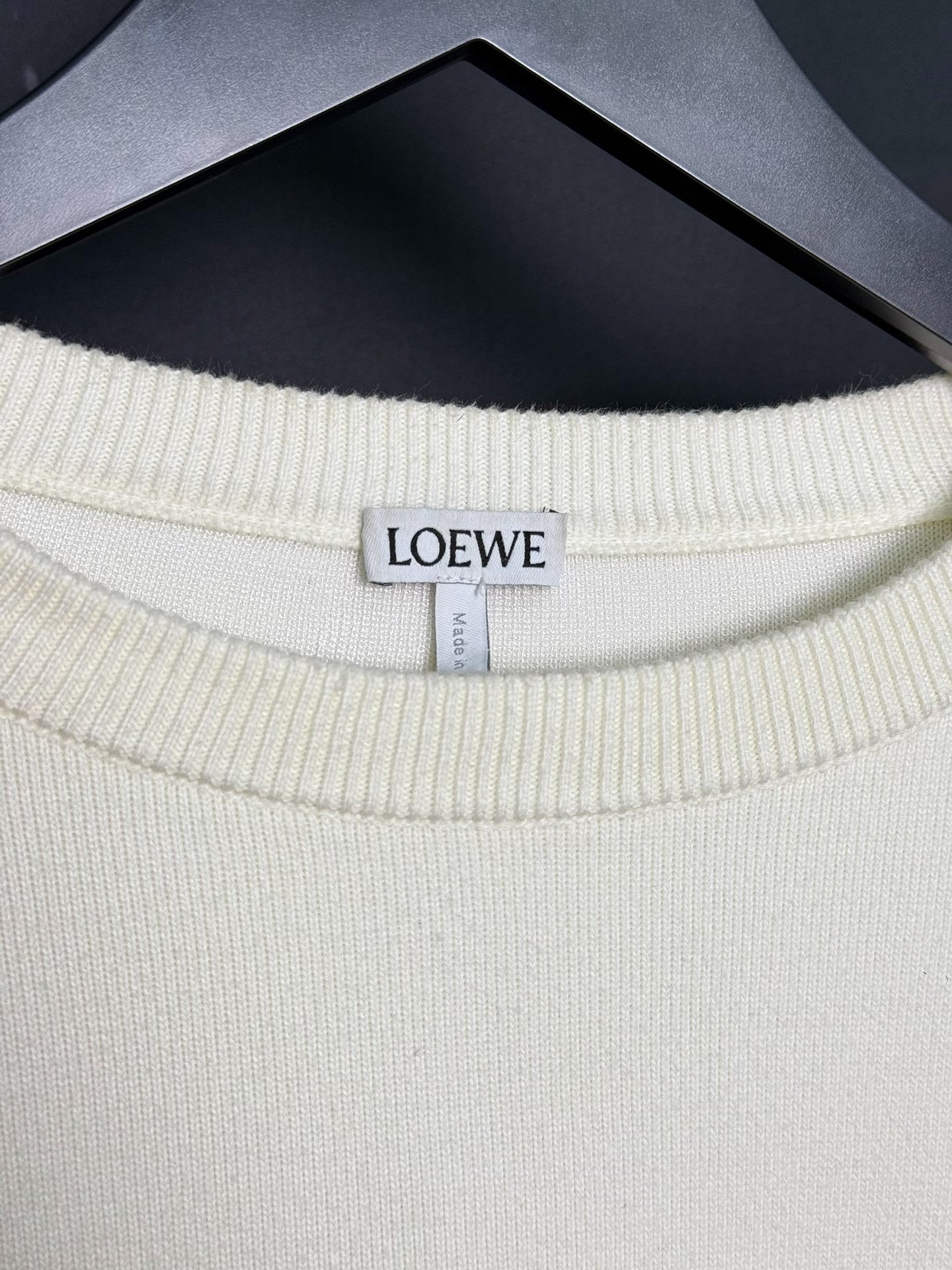 Loewe White Pocket Logo Sweater