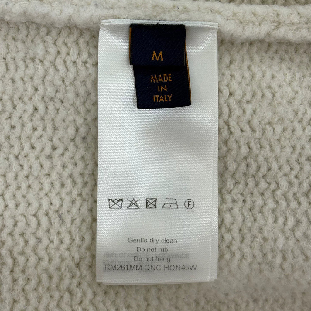 Louis Vuitton LV 2025 new model off-white embroidered teddy sweater