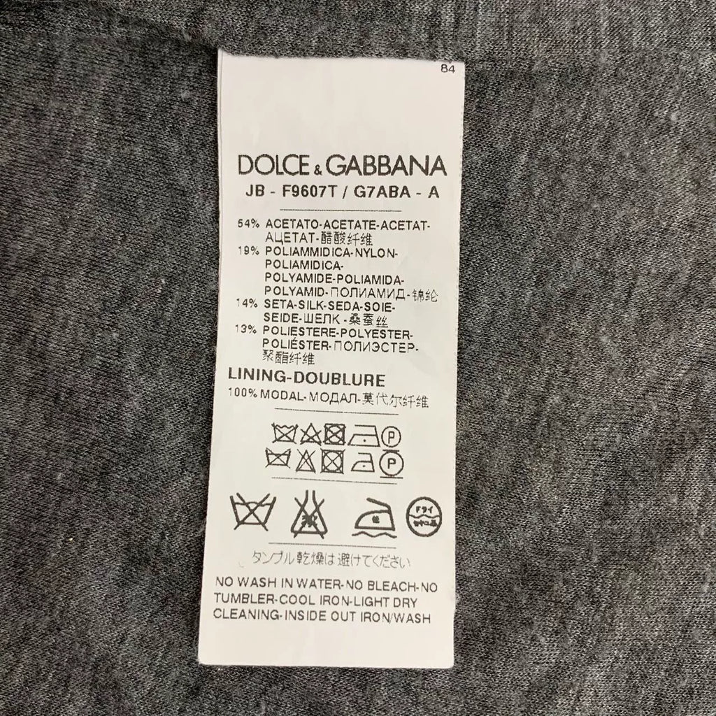 Dolce & Colorblock Floral Gold Thread Embroidered Crew Neck Knit Sweater