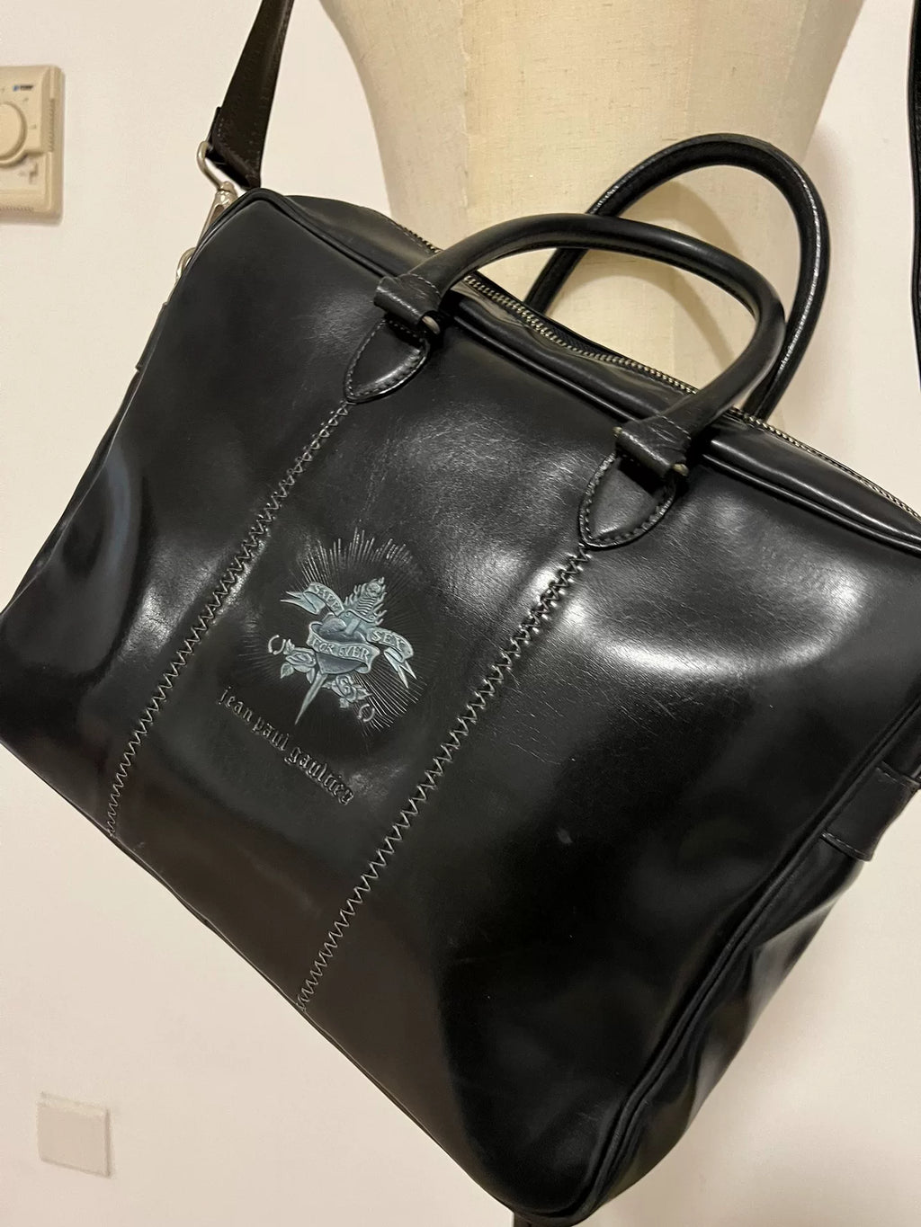 Jean Paul Gaultier Safe Sex Forever Envelope Crossbody Tote Bag