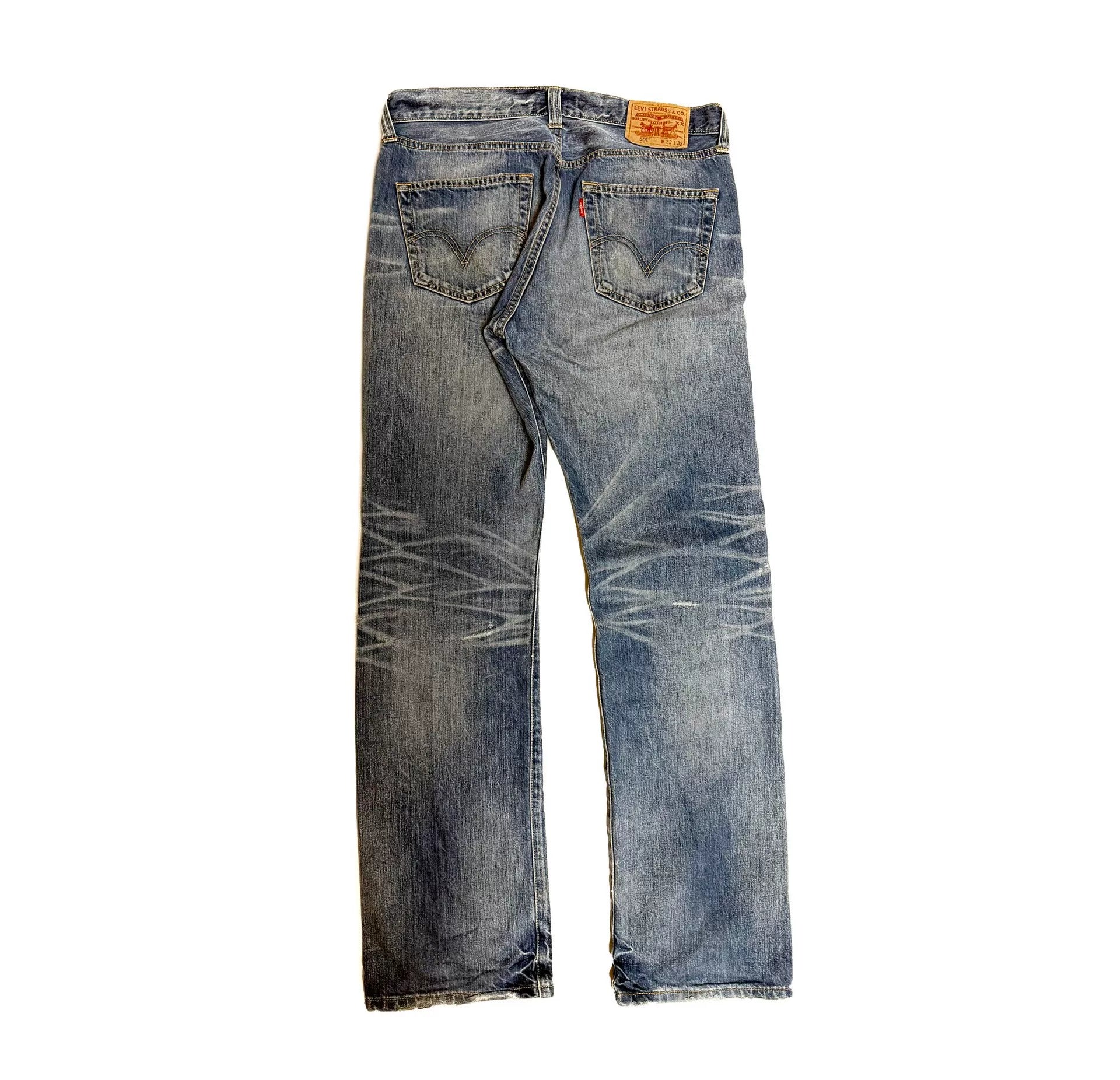 Levis Distressed Washed Jeans