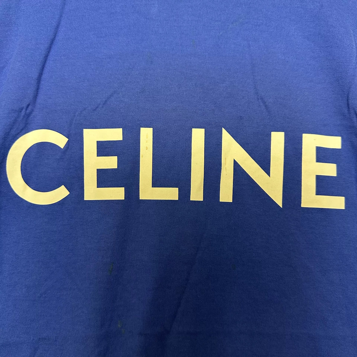 Celine Big Letter Logo Crew Neck Cotton T-Shirt