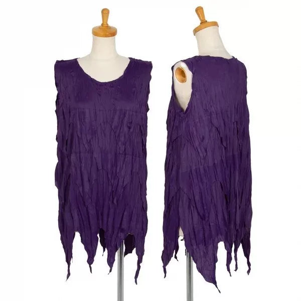 Issey Miyake Vintage Purple Zigzag Pleated Top