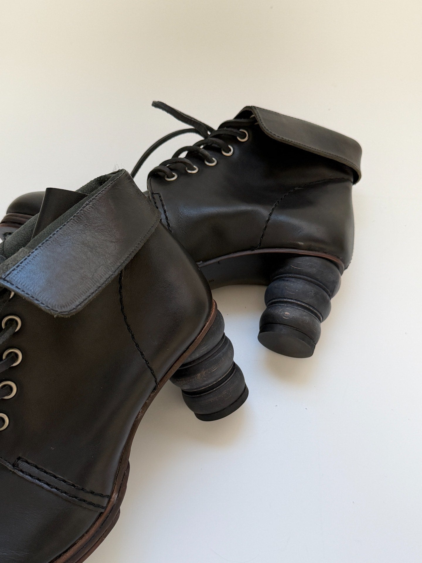 Junya Watanabe Runway Wooden Heel Boots - Devines