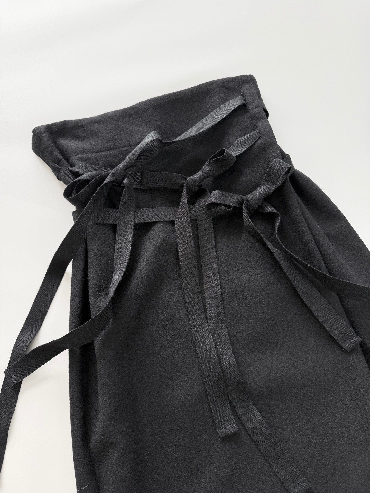 Comme Des Garcons Wool Tie Black Skirt - Devines