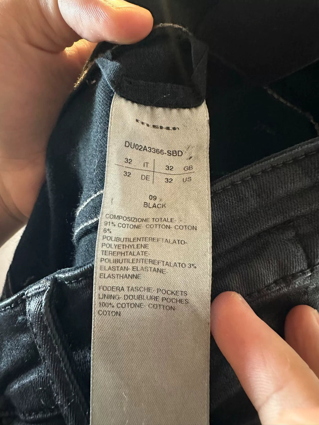 Rick Owens waxed distressed jeans