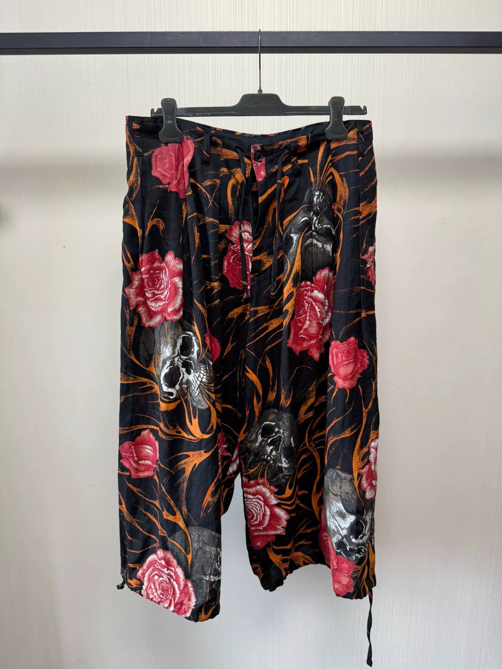 Yohji Yamamoto 19ss Skull Rose Cropped Pants