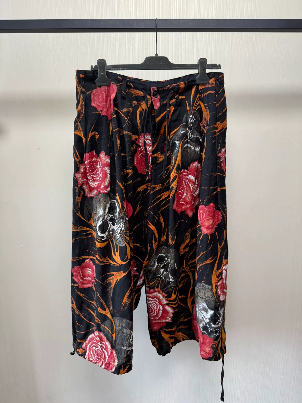 Yohji Yamamoto 19ss Skull Rose Cropped Pants