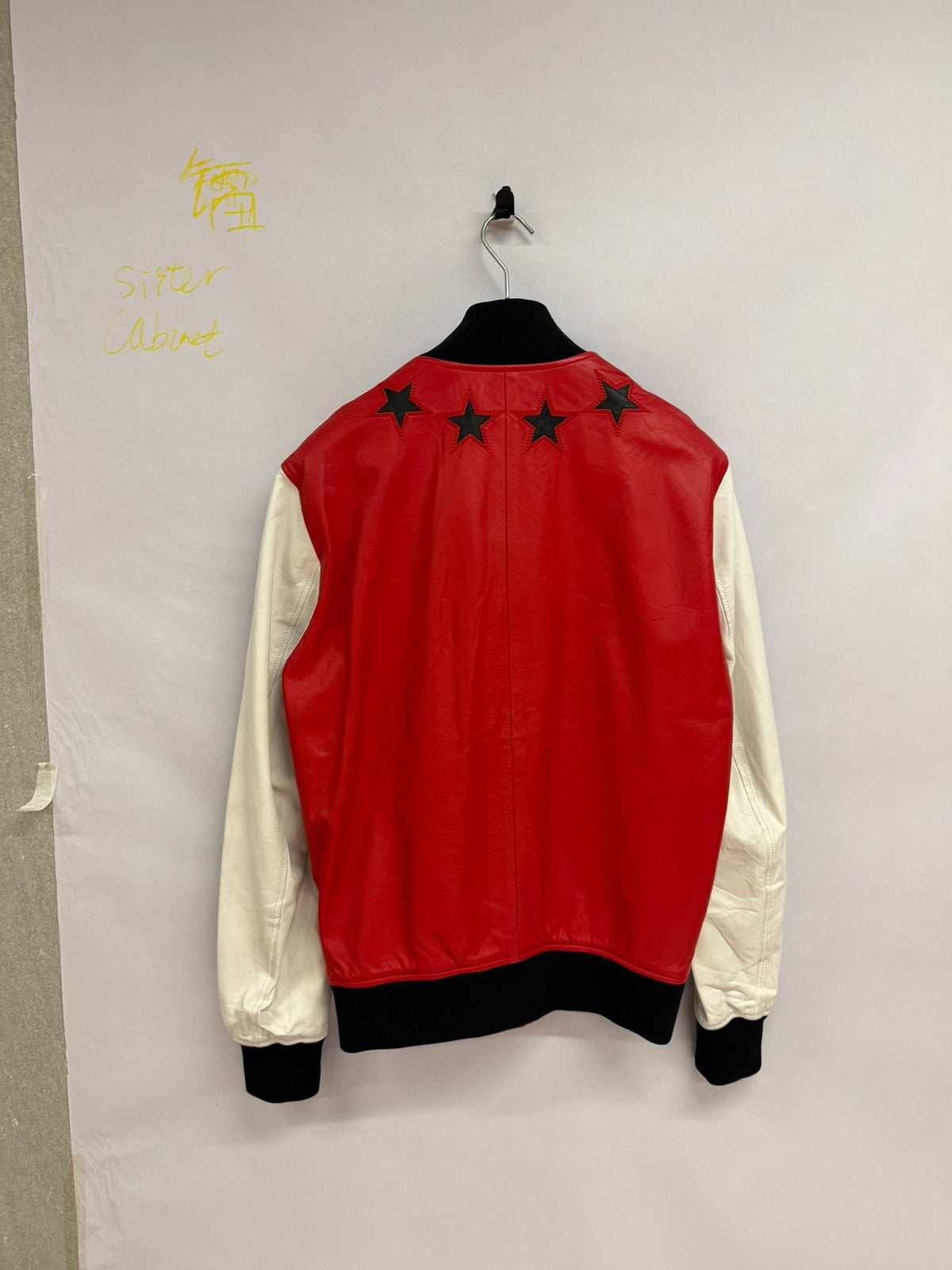 Givenchy Red White Star Patchwork Lambskin Jacket