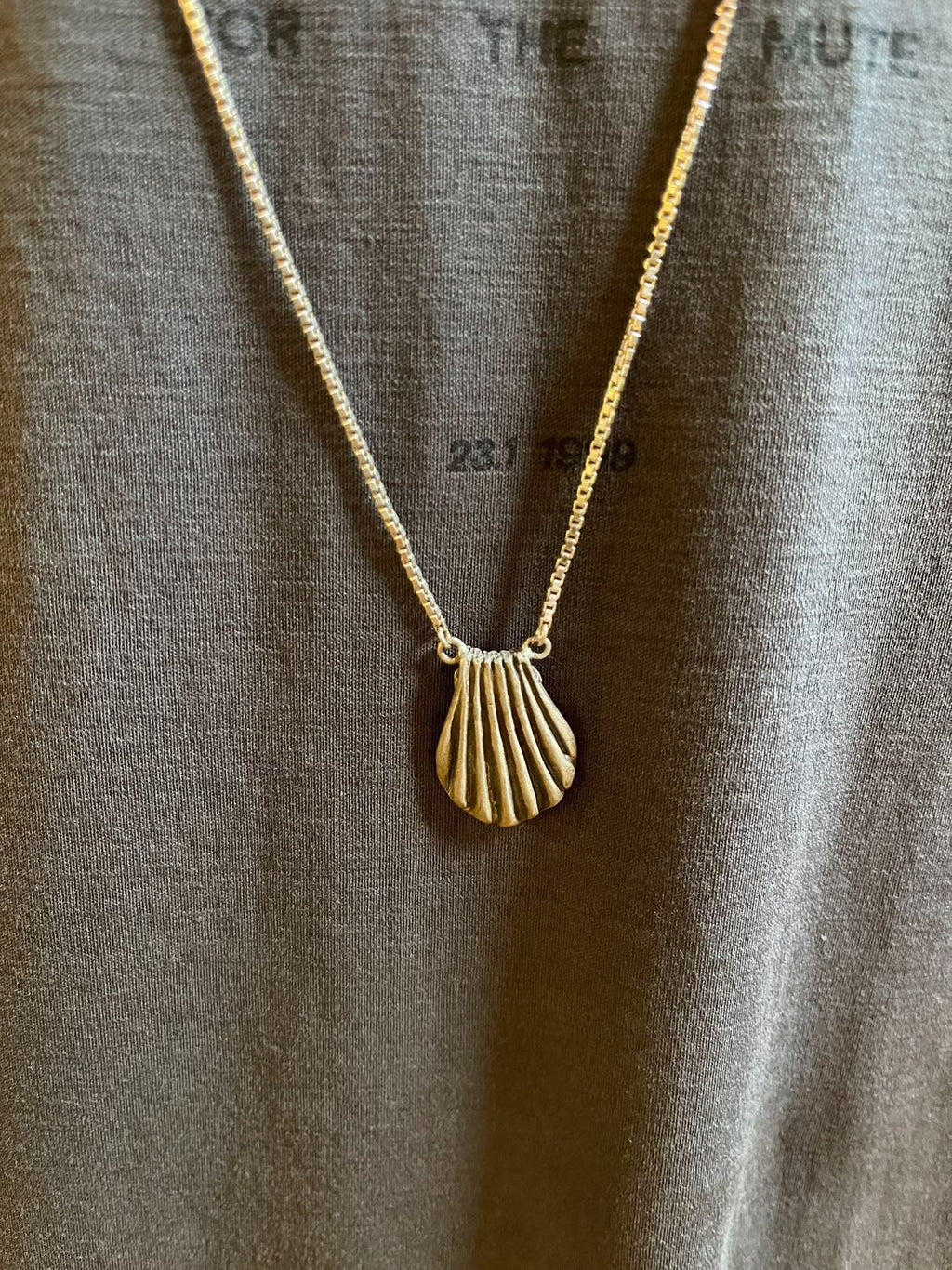 M.A+ Silver Shell Necklace