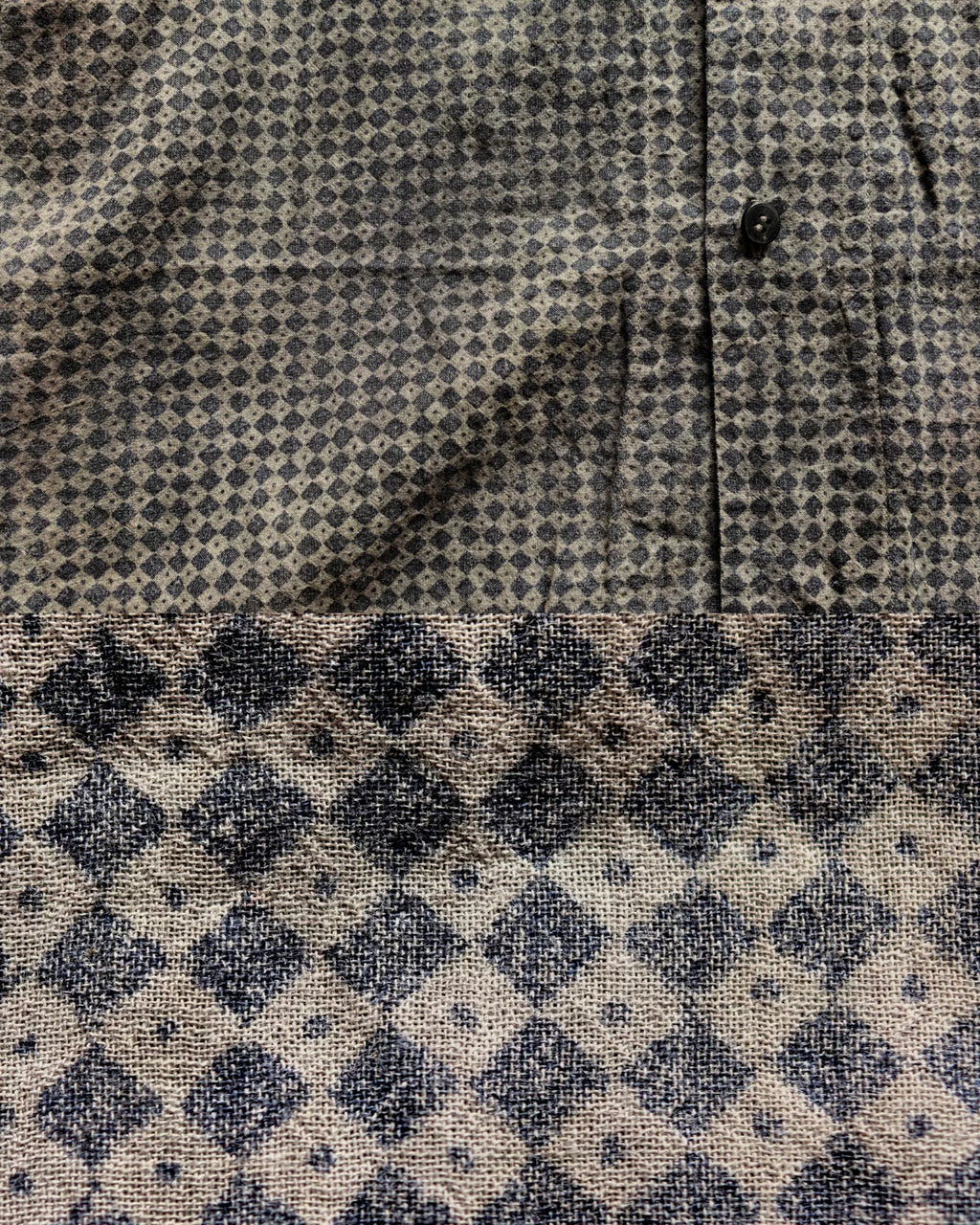 Ziggy Chen 17SS Dirty Dyed Diamond Pattern M51 Thin Trench Coat Long Shirt Jacket