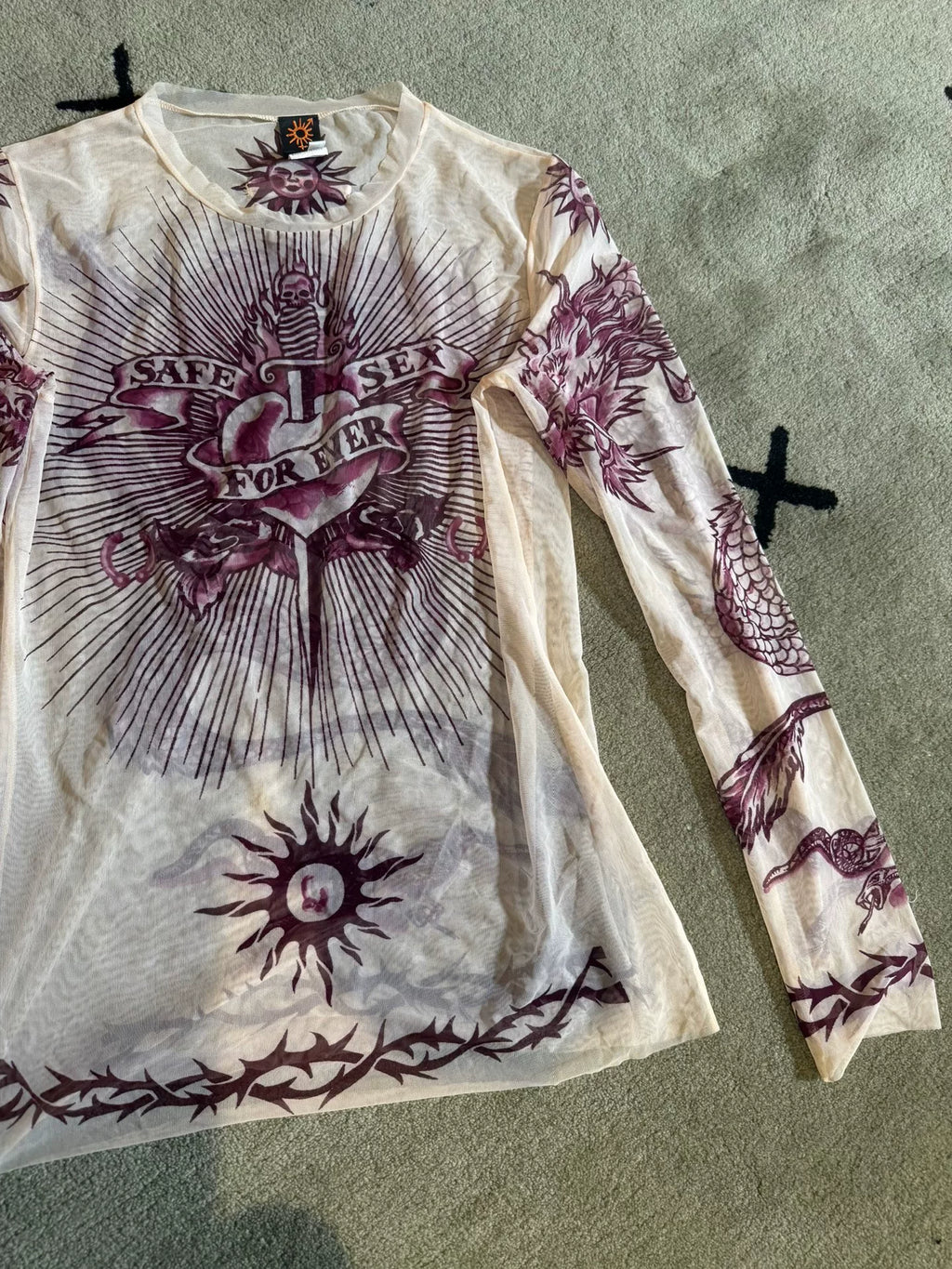 Jean Paul Gaultier SS96 Safe Sex Forever Mesh Top