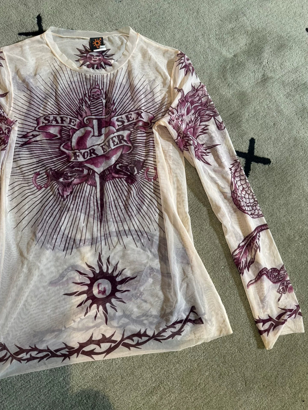 Jean Paul Gaultier SS96 Safe Sex Forever Mesh Top