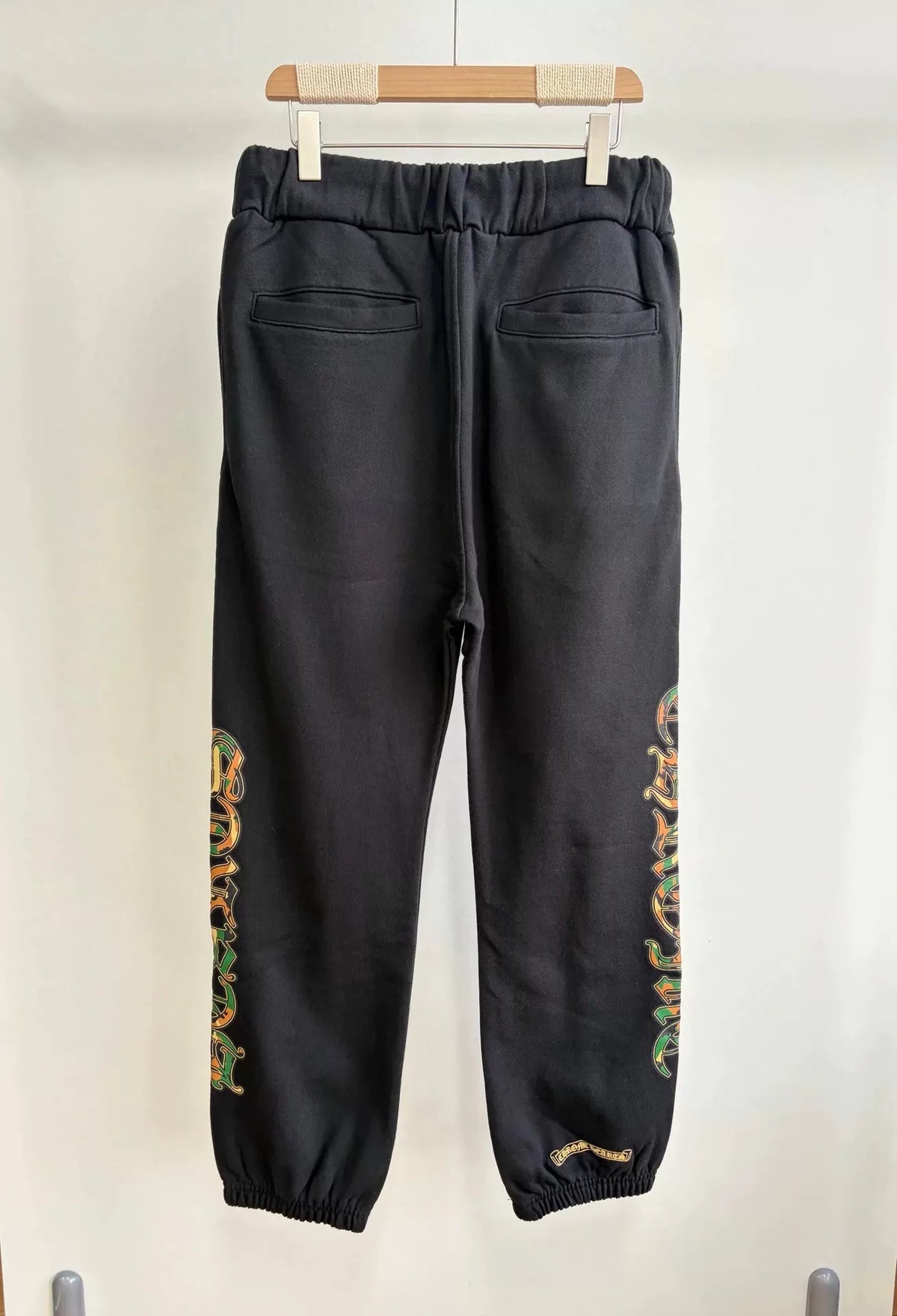 Chrome Hearts Black Camouflage Sanskrit Cross Cuffed Cotton Pants