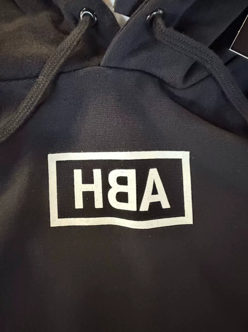 HBA Hood By Air FW15 Black Detroit Print Hooded Sweatshirt