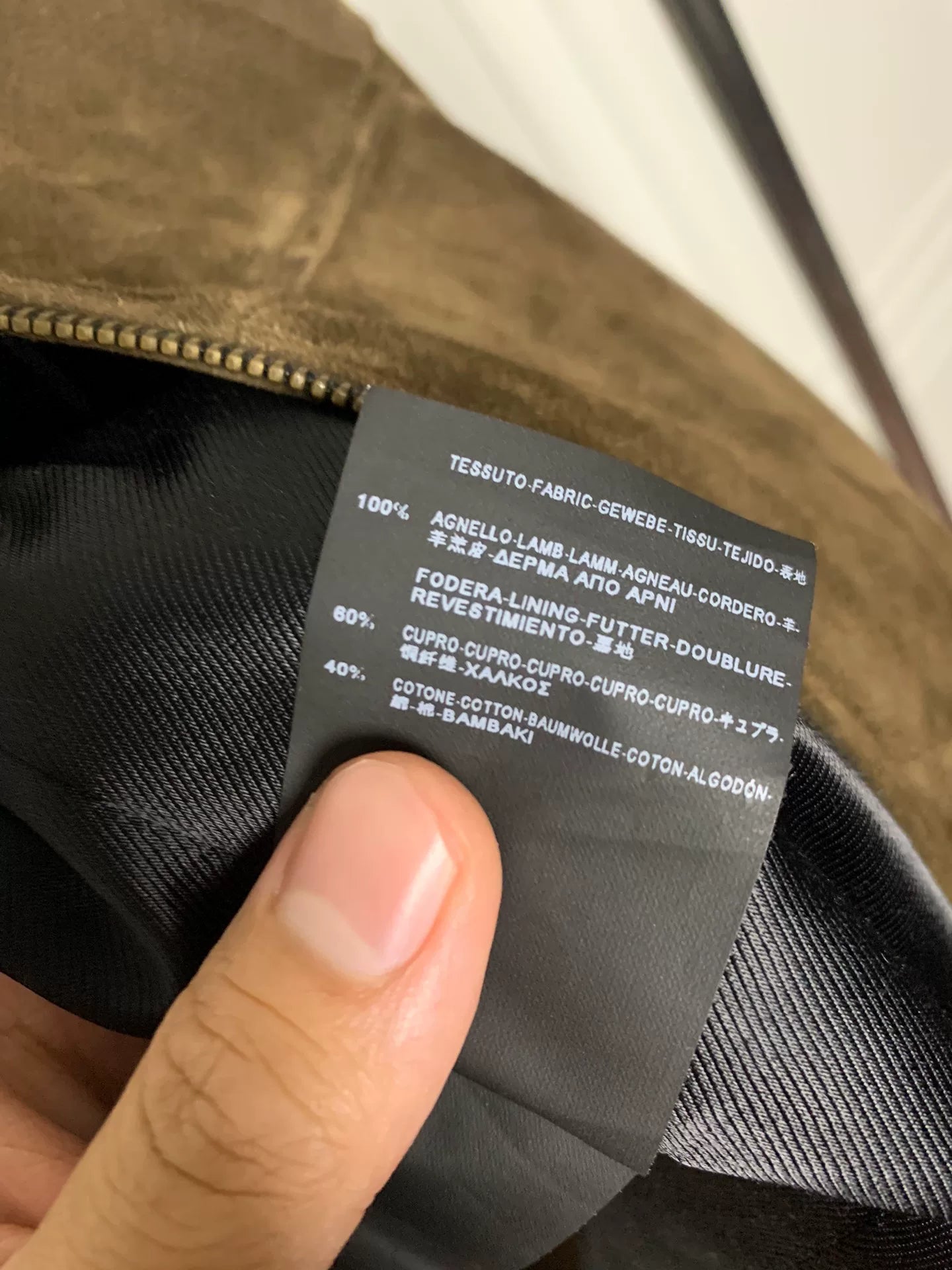 Saint Laurent 15FW Brown Suede Racer Jacket
