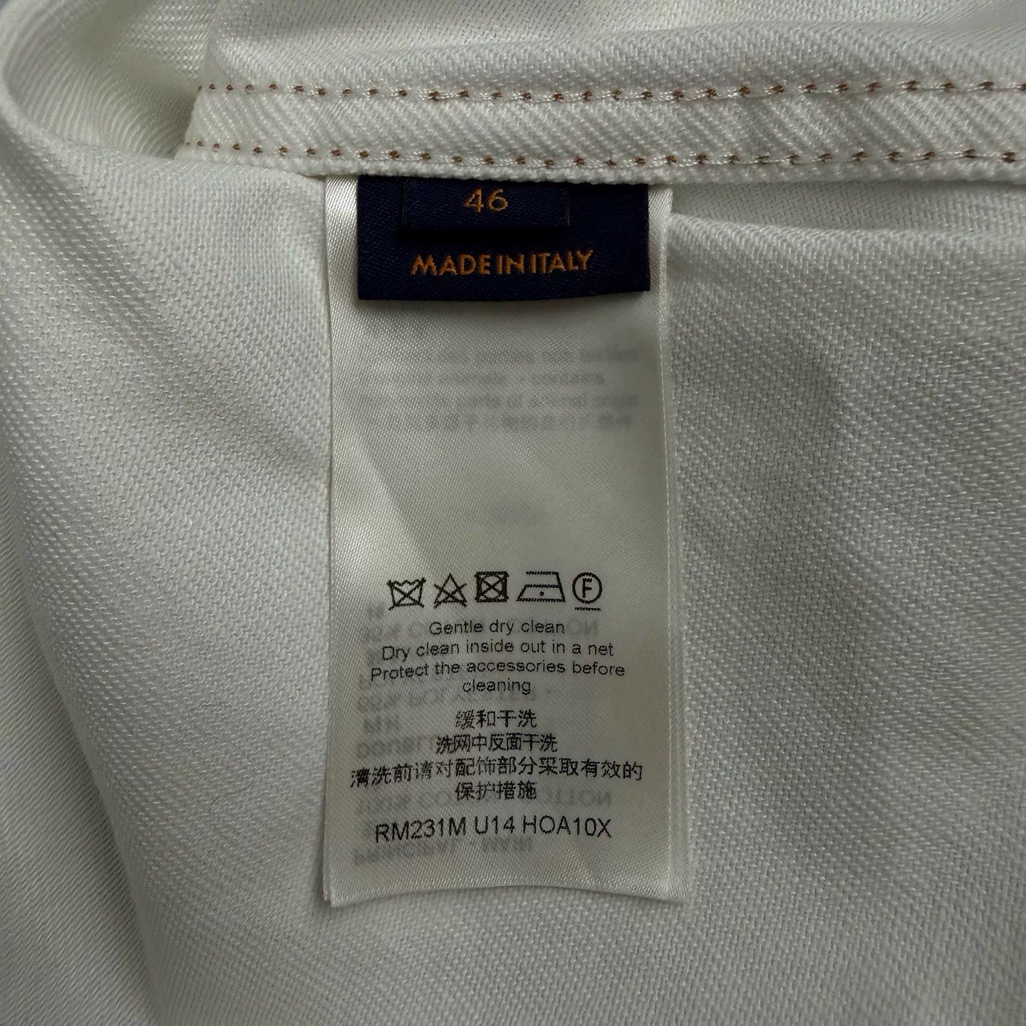 Louis Vuitton White Blue Gradient Denim Jacket