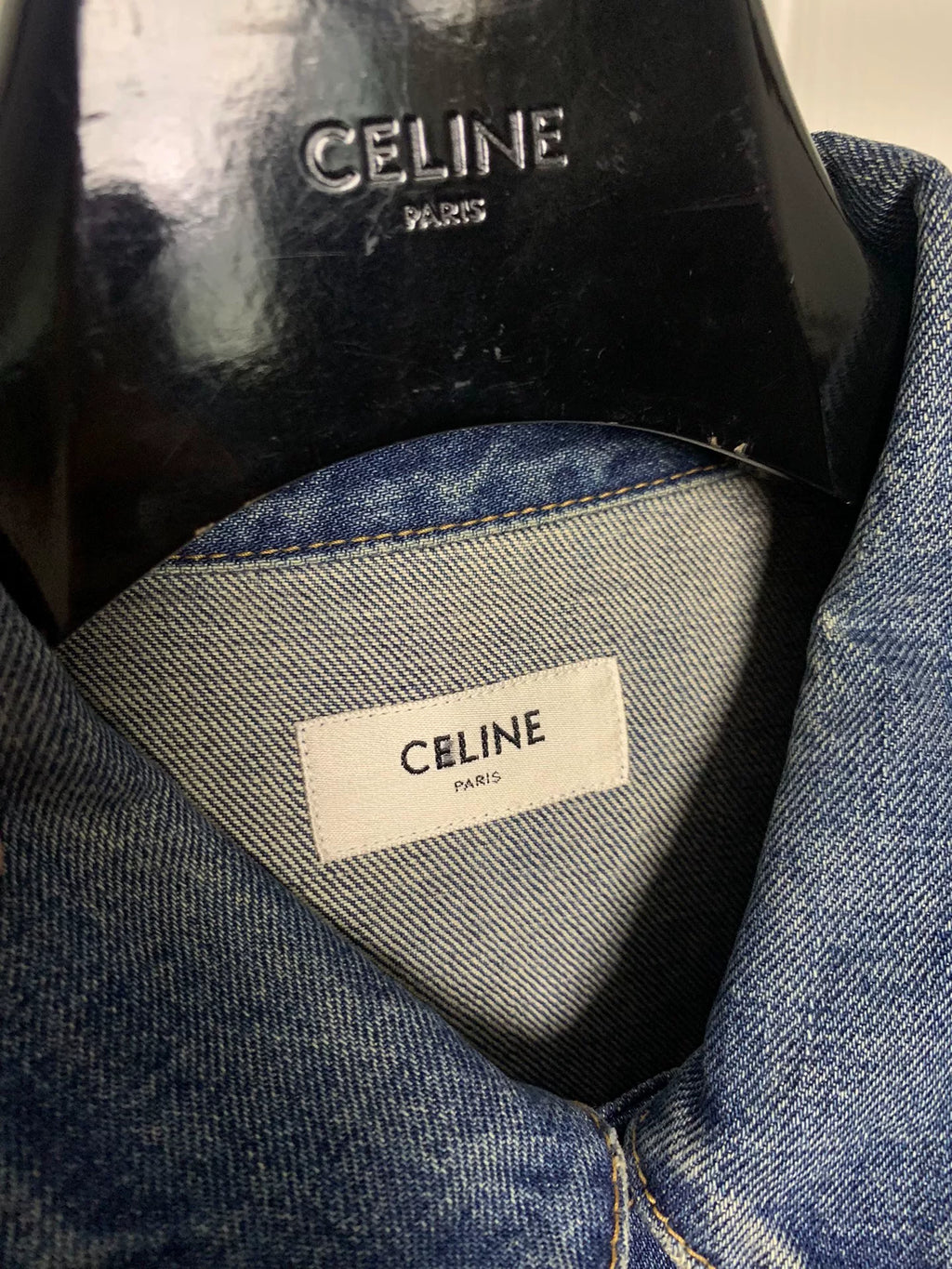 Celine 22FW Boy Doll Rhinestone Denim Jacket