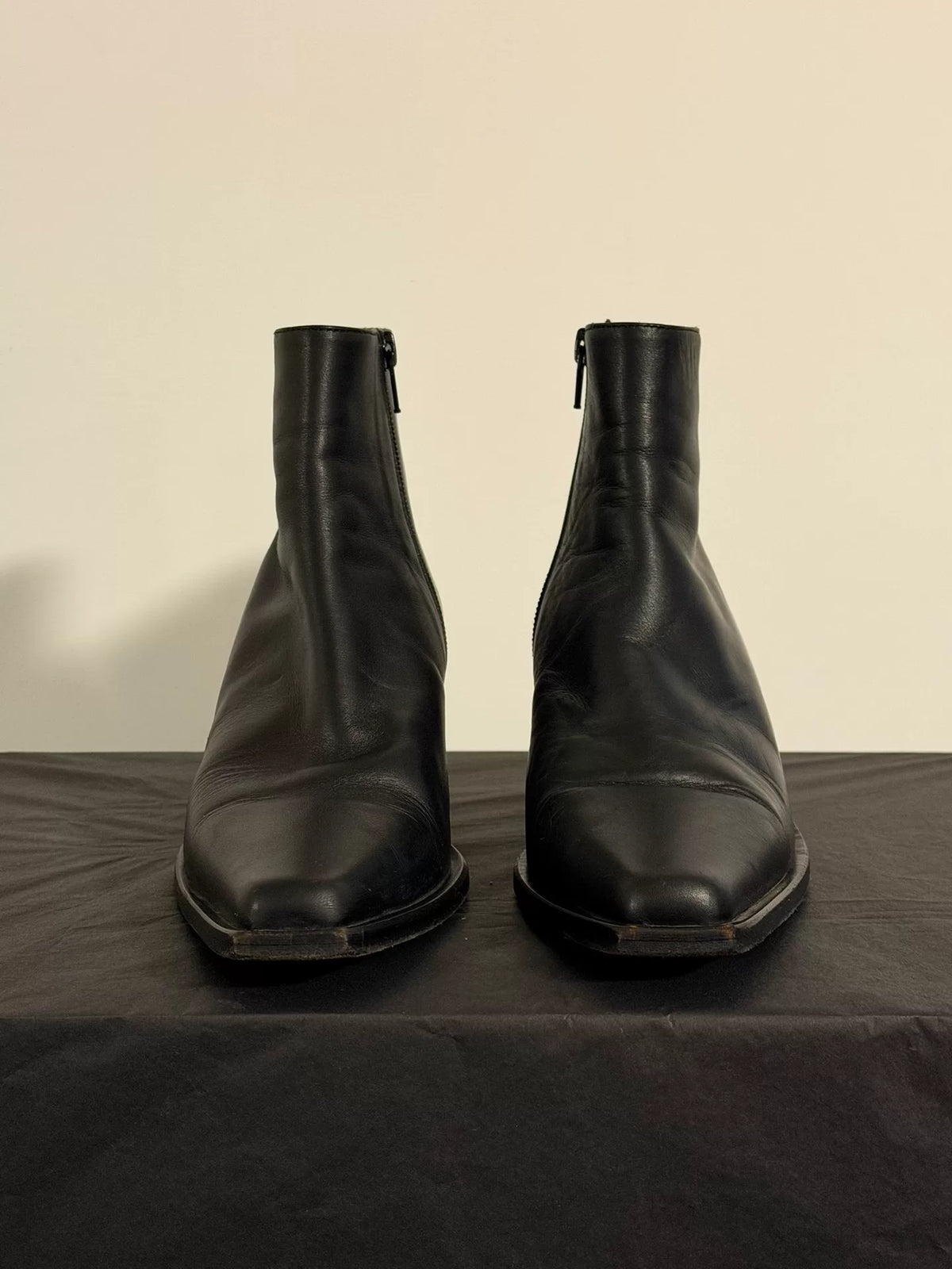 Ann Demeulemeester Western Wedge Boots Combat Ankle Boots