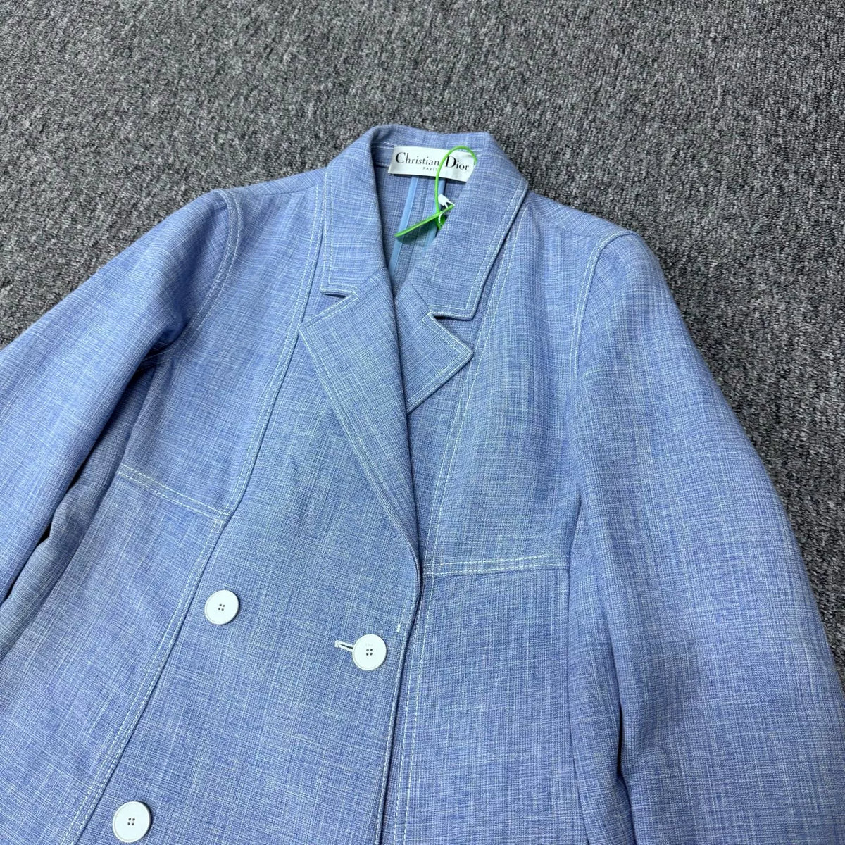 Dior Jacket Runway Pocket Double-Breasted Denim Coat