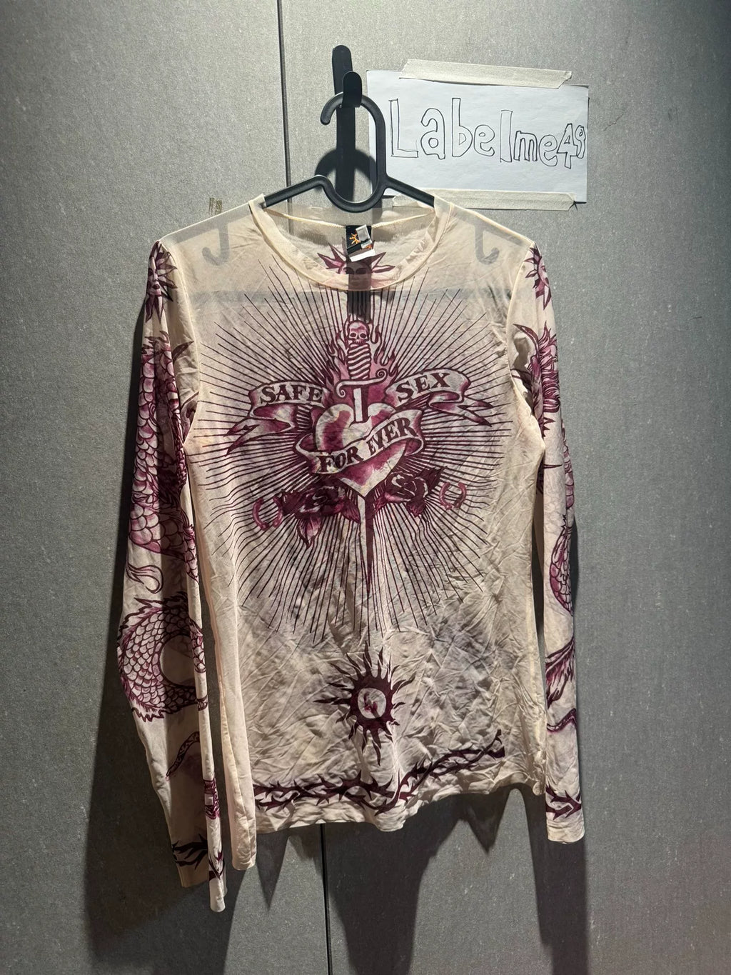 Jean Paul Gaultier SS96 Safe Sex Forever Mesh Top