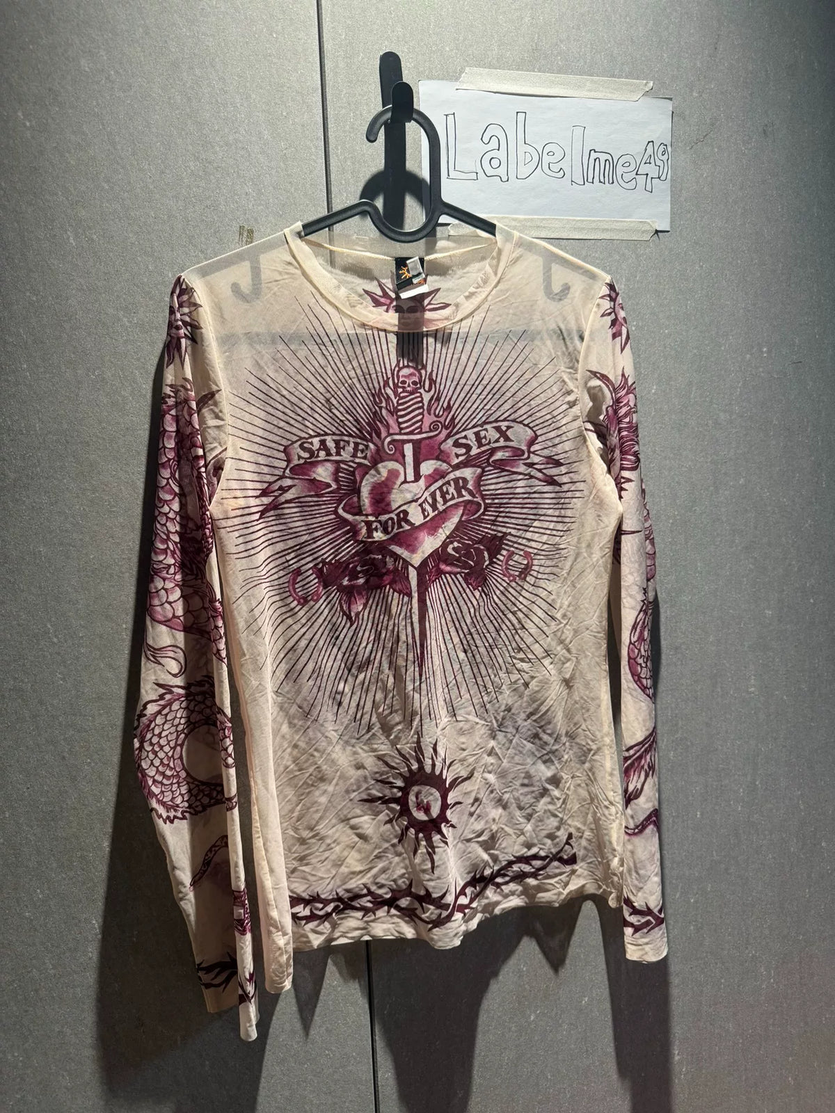 Jean Paul Gaultier SS96 Safe Sex Forever Mesh Top