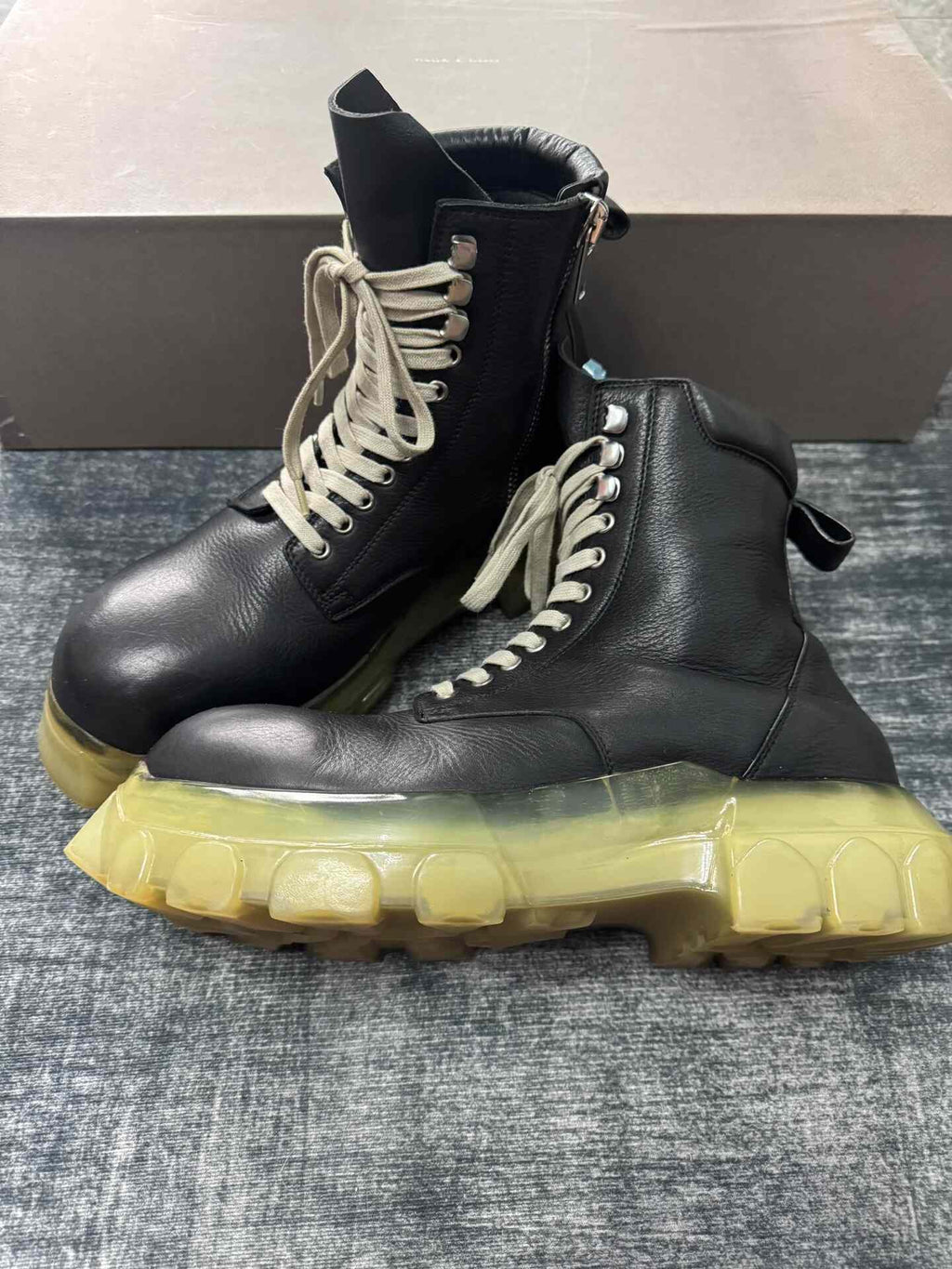 Rick Owens Transparent Octopus Sole Military Boots